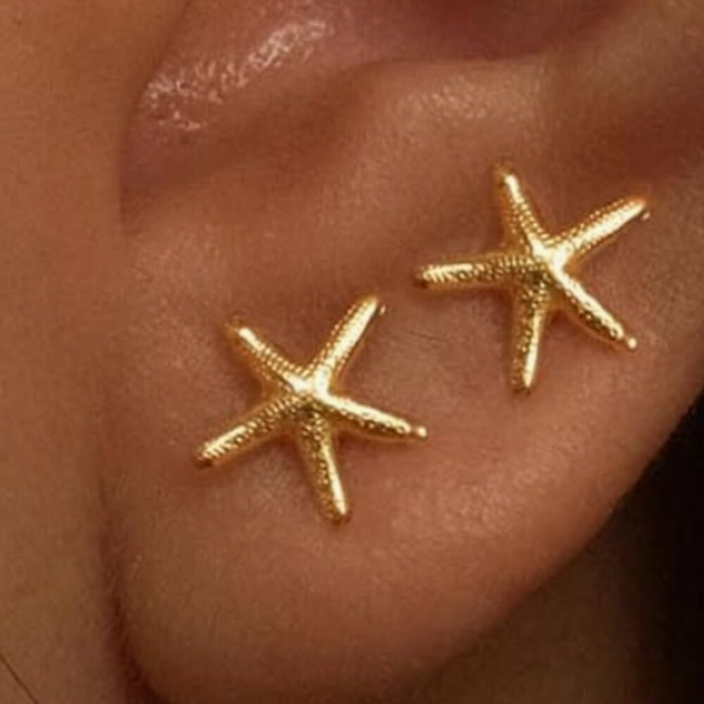 SMALL Ocean-Inspired Starfish Earrings